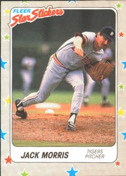 1988 Fleer Sticker Baseball Cards        026      Jack Morris